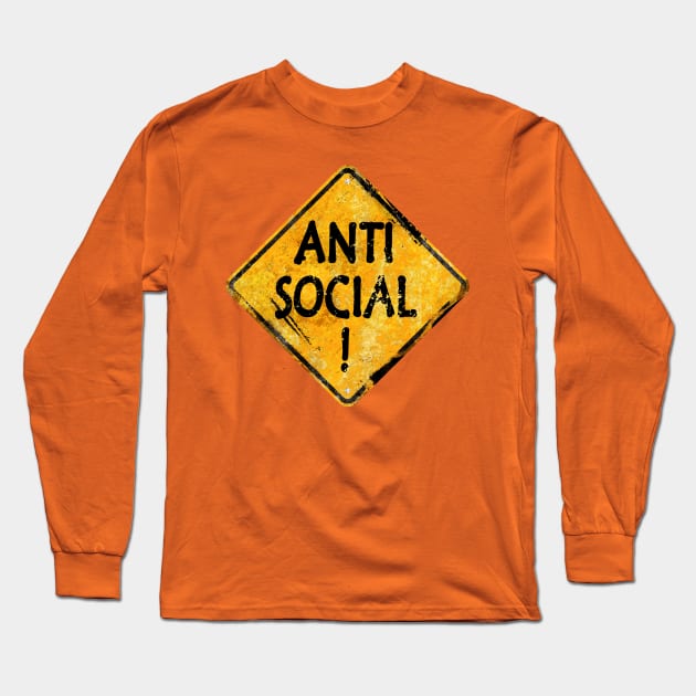 Anti-Social person Long Sleeve T-Shirt by madmonkey